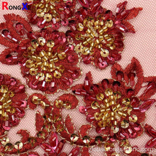 Bead Fabric Brand New Hand Embroidery Fabric Factory